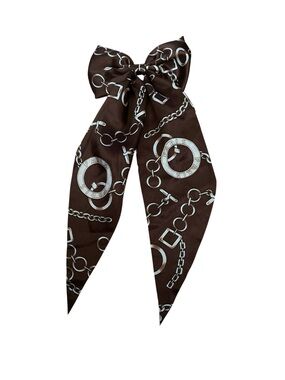 CUTE BROWN FABRIC HAIR BOW CLIP FASHION ACCESSORY UNBRANDED